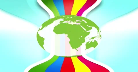Design of globe revolving Video stock 157048225
