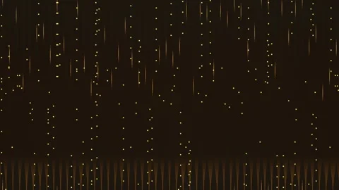 Design of golden lines and dots on dark background Stock Footage 338236007