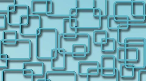Design of graphic elements in turquoise color - ornament rectangle frames Stock Illustration