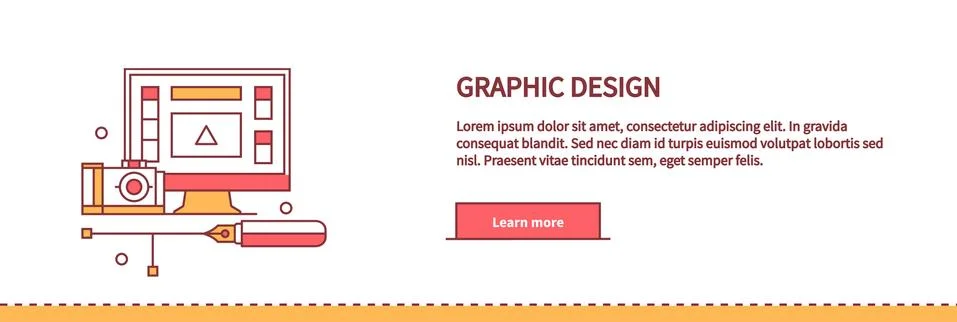 Design Graphic Work Space Flat 스톡 일러스트