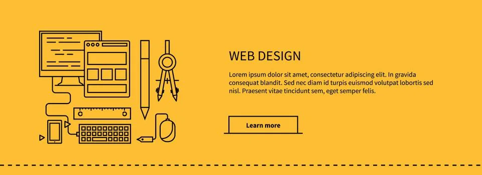 Design Graphic Work Space Flat Illustrazione stock