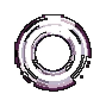 Design grommet ring game pixel art vector illustration Stock Illustration