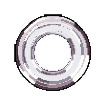 Design grommet ring pixel art vector illustration Stock Illustration