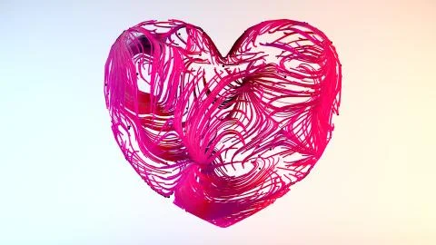 Design Heart with connection Stock Illustration