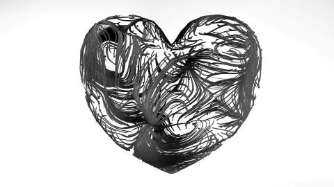 Design Heart with connection Illustrazione stock