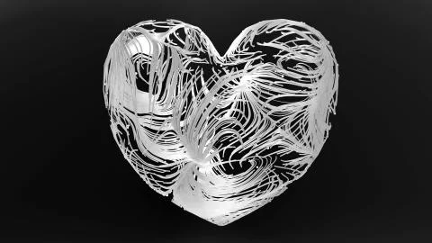 Design Heart with connection Stock Illustration