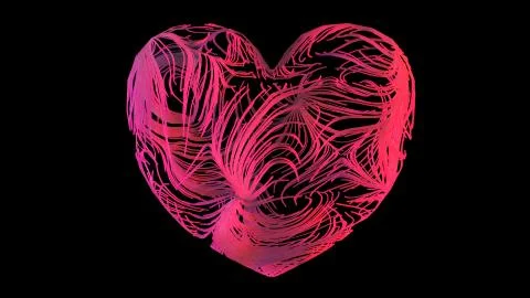 Design Heart with connection Stock Illustration