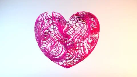 Design Heart with connection Stock Illustration