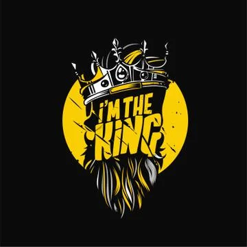 Design with hipster king crown vector illustration Stock Illustration