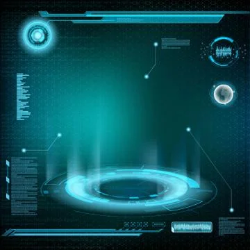 Design of HUD menu user interface. イラスト素材