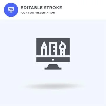 Design icon vector, filled flat sign, solid pictogram isolated on white, logo Stock-Illustration