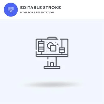 Design icon vector, filled flat sign, solid pictogram isolated on white, logo Stock Illustration