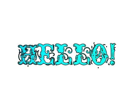 Design illustration Hello Illustrazione stock