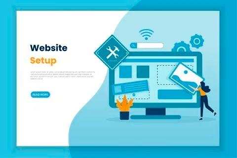 Design illustration of website settings Stock Illustration