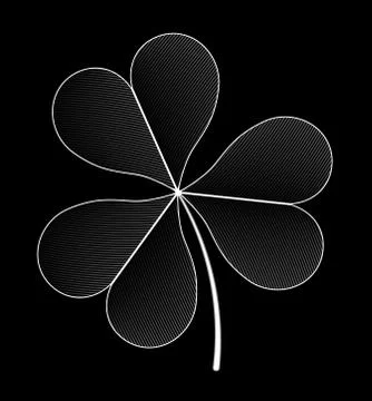 Design image is three-sheeted clover Stock Illustration