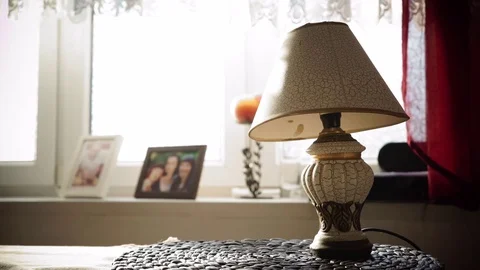 Design interior with lamp on table 4K Stock Footage