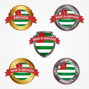 Design label of made in Abkhazia. Vector illustration Stock Illustration