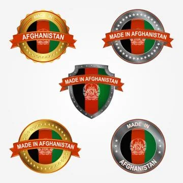 Design label of made in Afghanistan. Vector illustration Stock Illustration