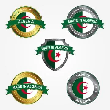 Design label of made in Algeria. Vector illustration Stock Illustration