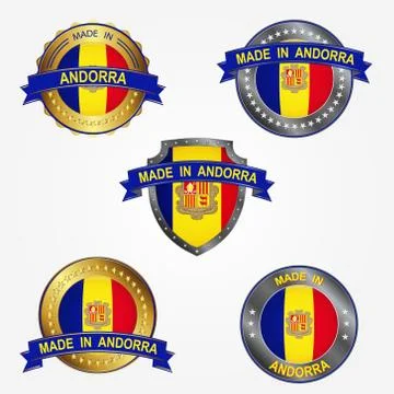 Design label of made in Andorra. Vector illustration Stock-Illustration