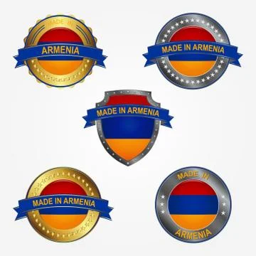 Design label of made in Armenia. Vector illustration Stock Illustration