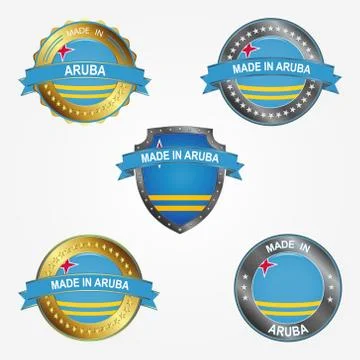 Design label of made in Aruba. Vector illustration Stock Illustration