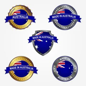 Design label of made in Australia. Vector illustration Stock Illustration