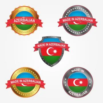 Design label of made in Azerbaijan. Vector illustration Stock Illustration