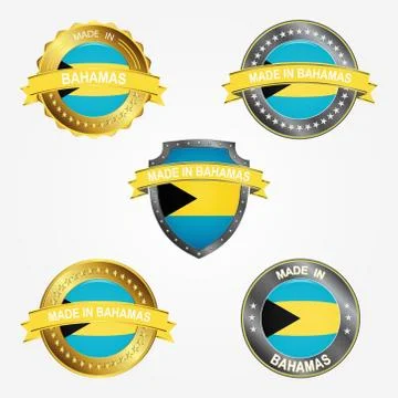 Design label of made in Bahamas. Vector illustration Stock Illustration