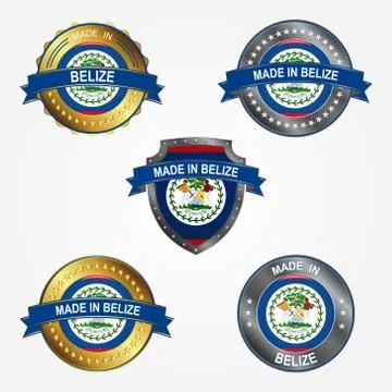 Design label of made in Belize. Vector illustration Stock Illustration