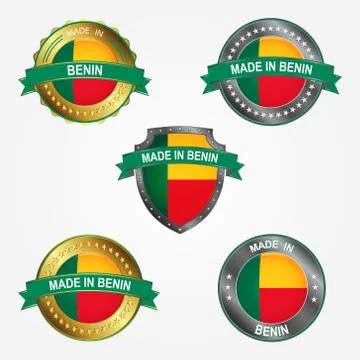 Design label of made in Benin. Vector illustration Illustrazione stock