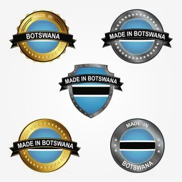 Design label of made in Botswana. Vector illustration Stock Illustration