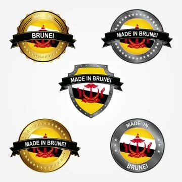 Design label of made in Brunei. Vector illustration Stock Illustration