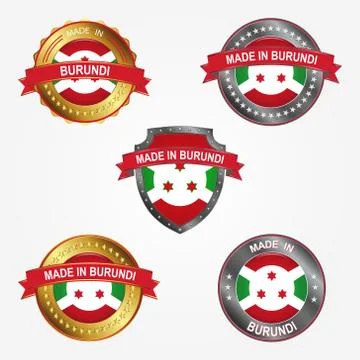 Design label of made in Burundi. Vector illustration Stock Illustration