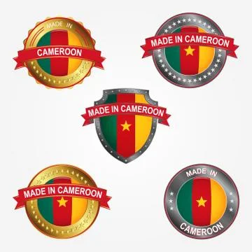Design label of made in Cameroon. Vector illustration Stock Illustration