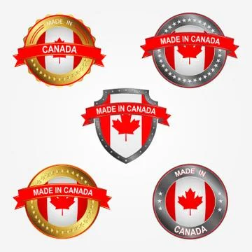 Design label of made in Canada. Vector illustration Illustrazione stock