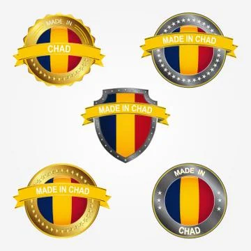 Design label of made in Chad. Vector illustration Stock Illustration
