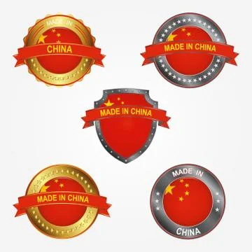 Design label of made in China. Vector illustration Stock Illustration
