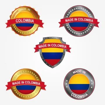 Design label of made in Colombia. Vector illustration Stock Illustration