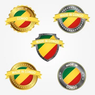 Design label of made in Congo. Vector illustration Stock Illustration