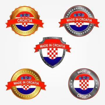 Design label of made in Croatia. Vector illustration Stock Illustration