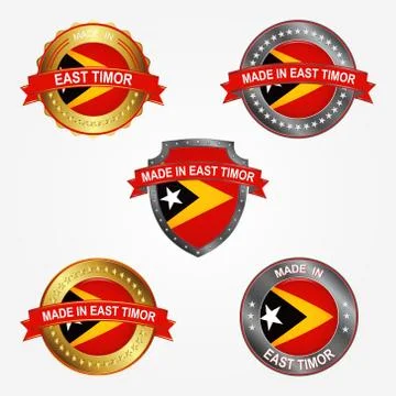 Design label of made in East Timor. Vector illustration Stock Illustration
