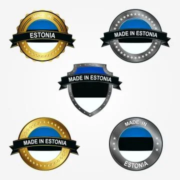 Design label of made in Estonia. Vector illustration Stock Illustration