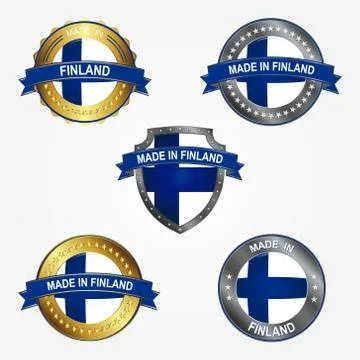 Design label of made in Finland. Vector illustration Stock-Illustration