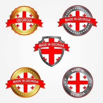 Design label of made in Georgia. Vector illustration Stock-Illustration