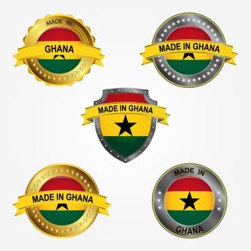 Design label of made in Ghana. Vector illustration Stock Illustration