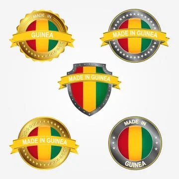 Design label of made in Guinea. Vector illustration Illustrazione stock