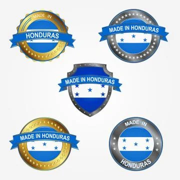 Design label of made in Honduras. Vector illustration Stock Illustration