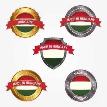 Design label of made in Hungary. Vector illustration Stock Illustration