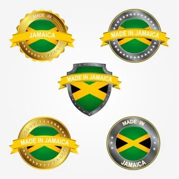 Design label of made in Jamaica. Vector illustration Stock Illustration